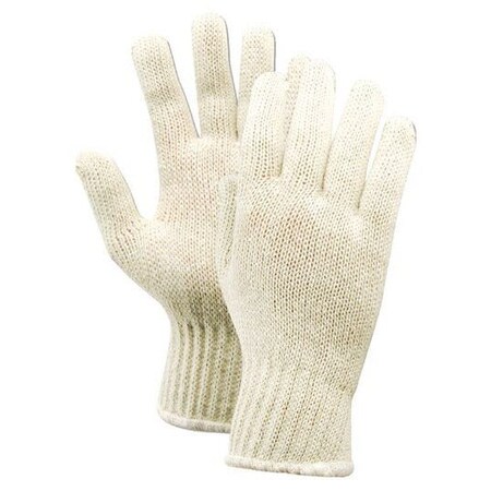 Magid Textile Gloves, Natural, L, 12 PK T132